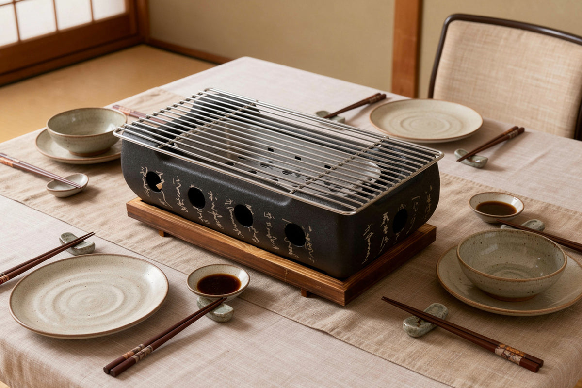 Grill de table japonais Wusaki au charbon 34 x 17 cm - Wusaki