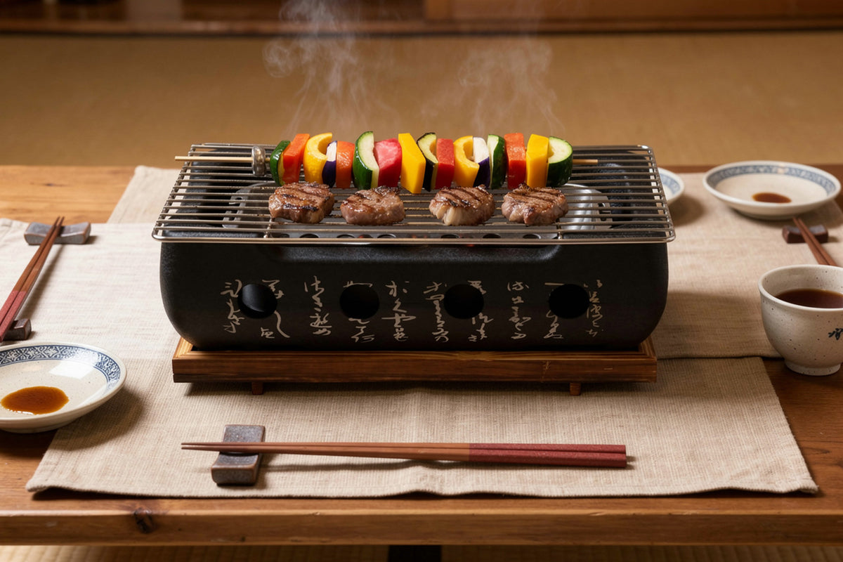 Grill de table japonais Wusaki au charbon 34 x 17 cm - Wusaki