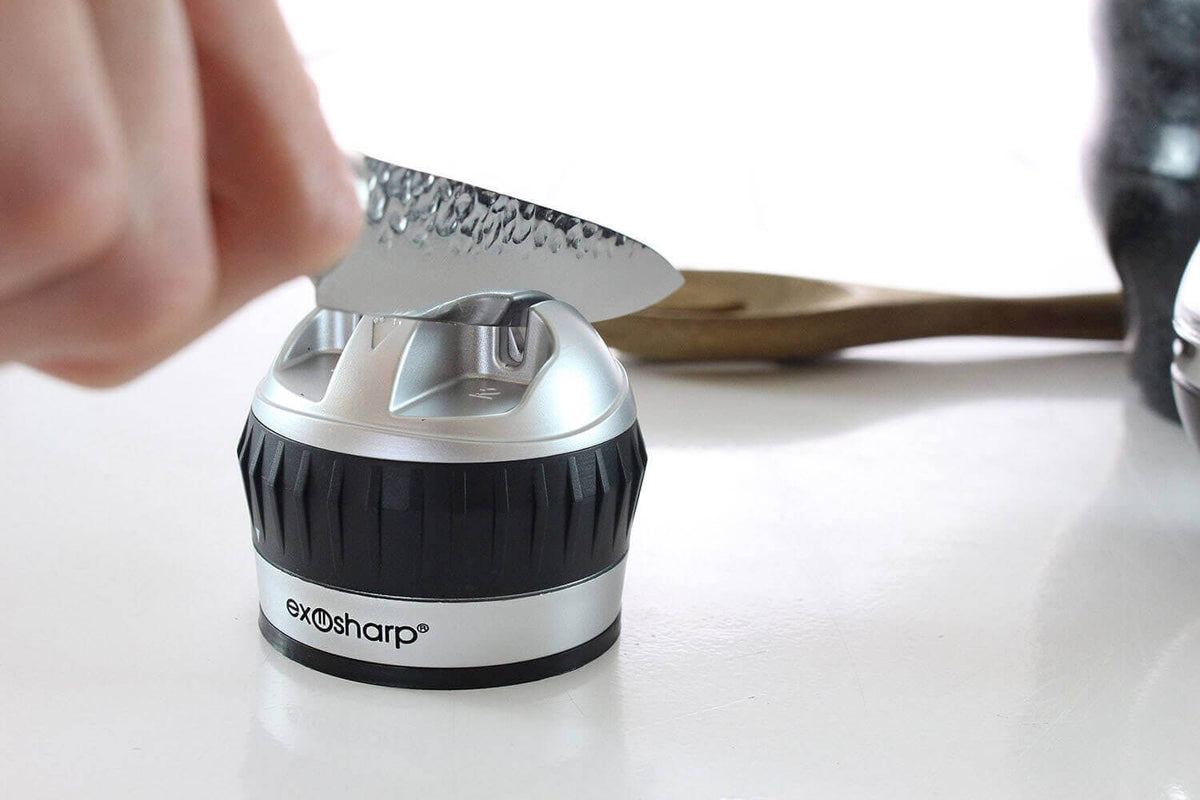 Exosharp Manual Double Sharpener for Kitchen Knives