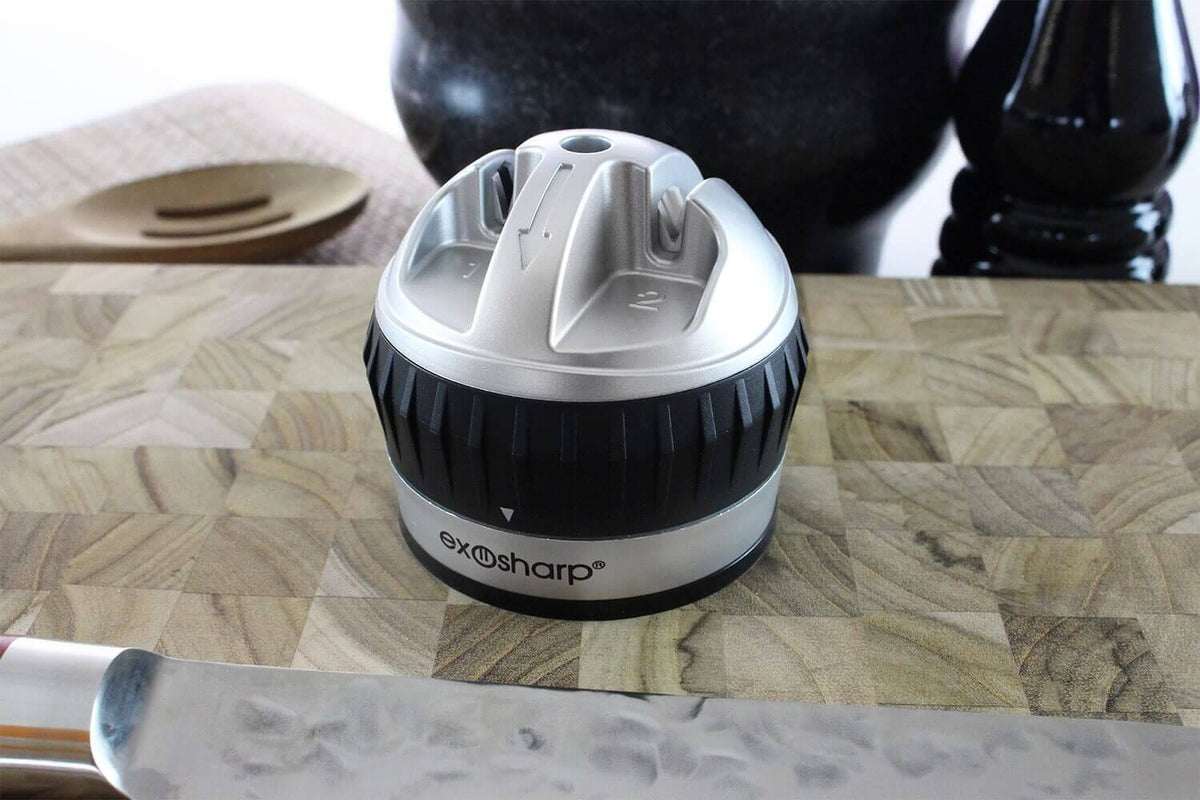 Exosharp Manual Double Sharpener for Kitchen Knives