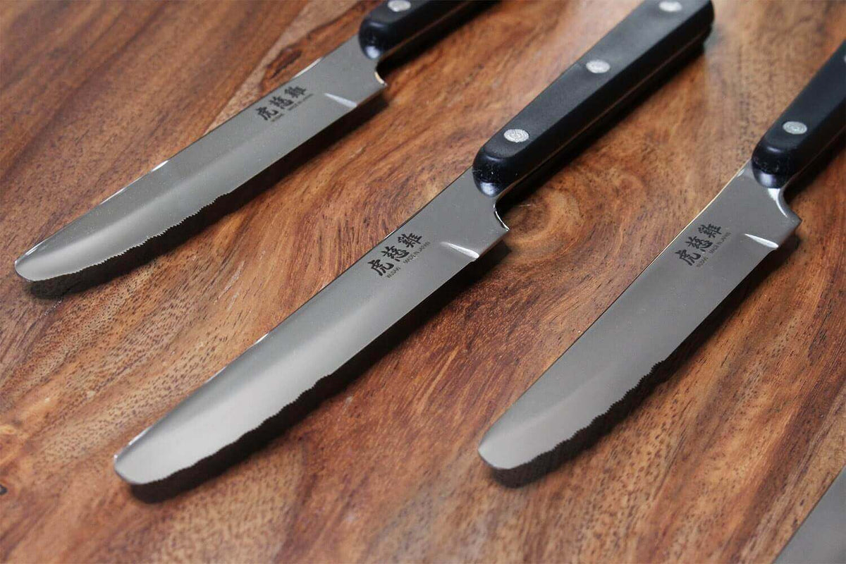 Wusaki Japan 4-Steak Knife Set Round Tips