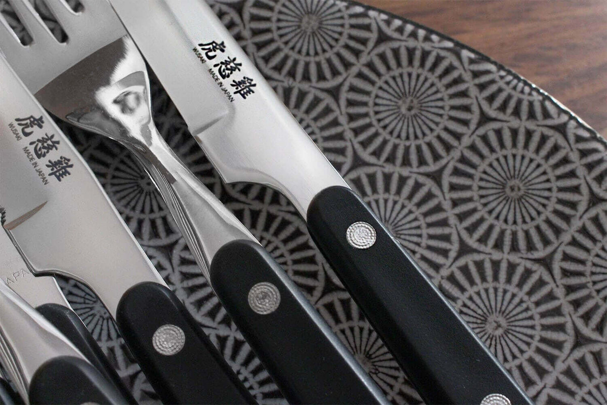 Wusaki Japan 4-Steak Knife Set Round Tips
