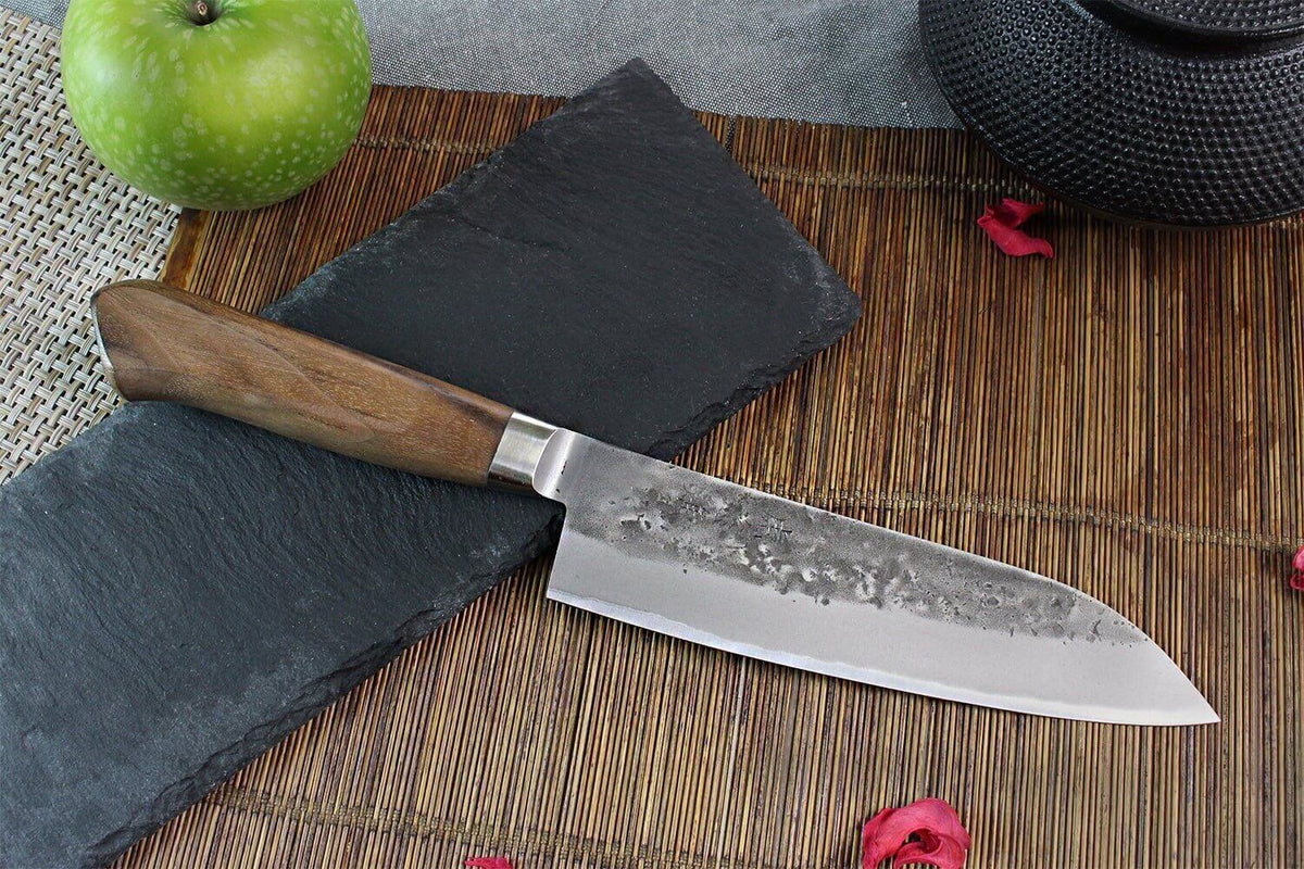 Couteau santoku japonais 17cm Nogami BS2 artisanal