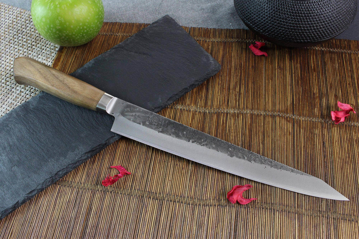 Couteau sujihiki japonais 24cm Nogami BS2 artisanal