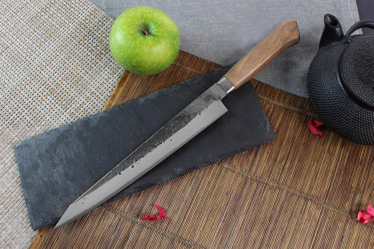 Couteau sujihiki japonais 24cm Nogami BS2 artisanal