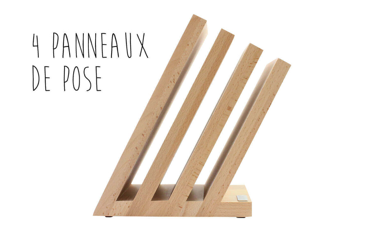 Empty Magnetic Block for 9 Kitchen Knives