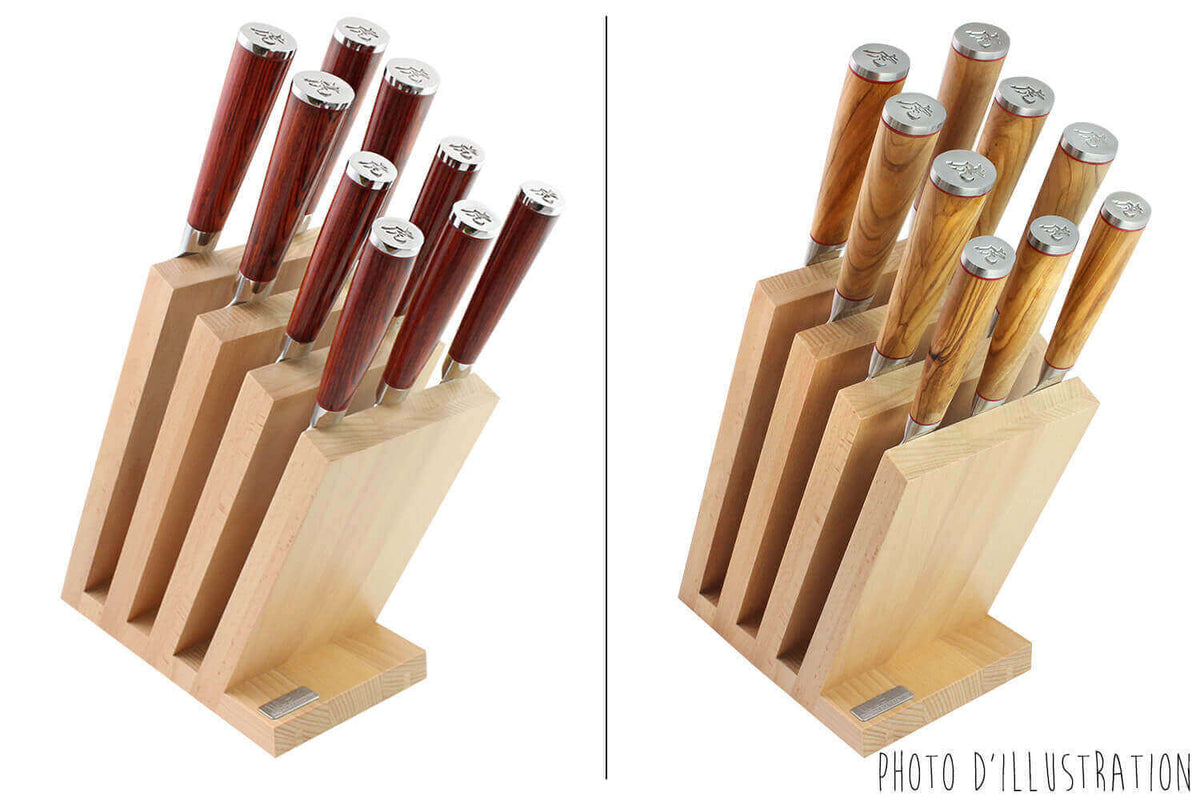 Empty Magnetic Block for 9 Kitchen Knives