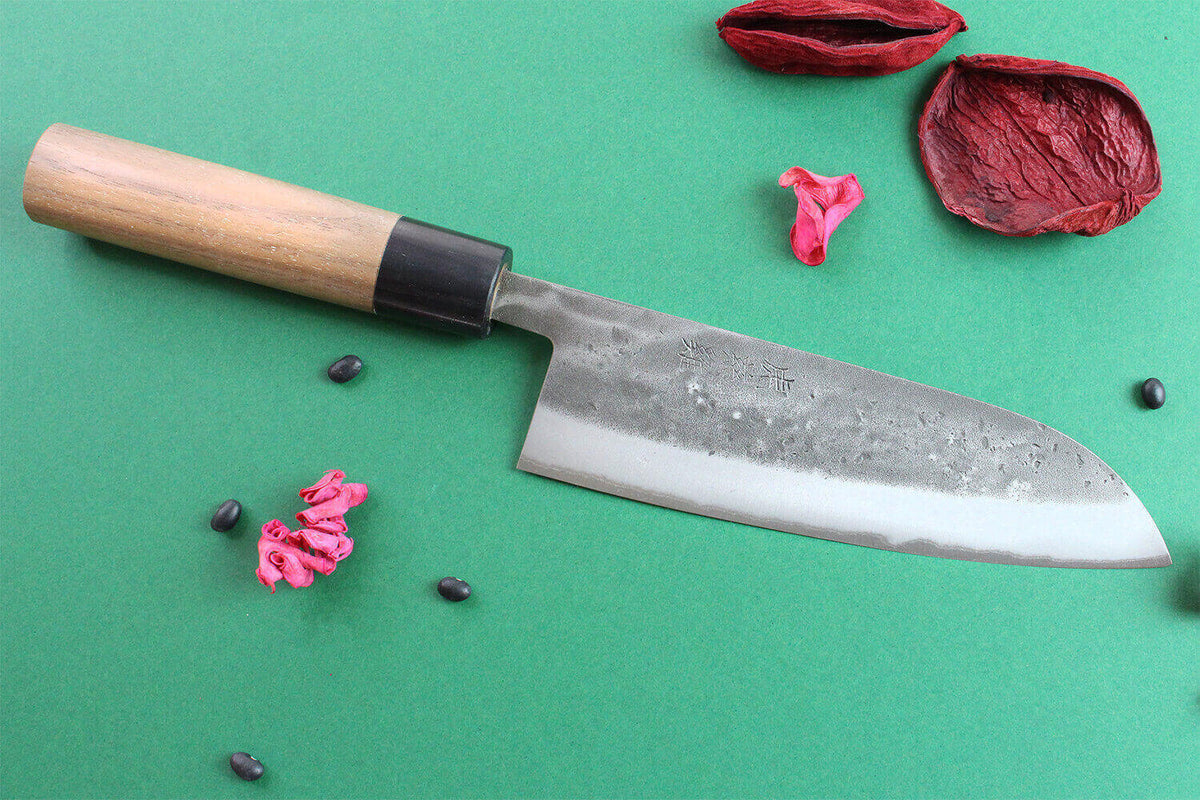 Couteau santoku japonais 16.5cm Nakata BS2 artisanal