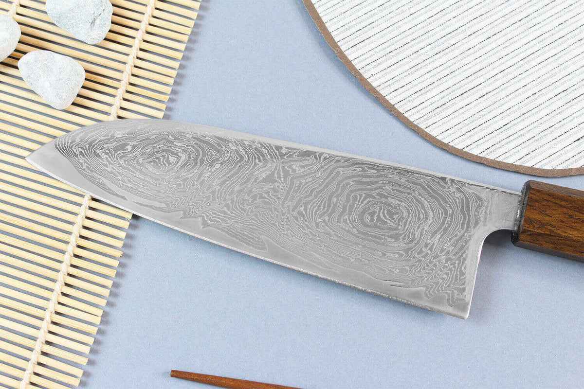 Couteau santoku japonais artisanal 16,5cm Unagi AUS10