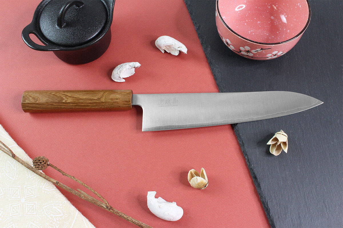 Couteau de chef japonais artisanal 21cm Migaki G3