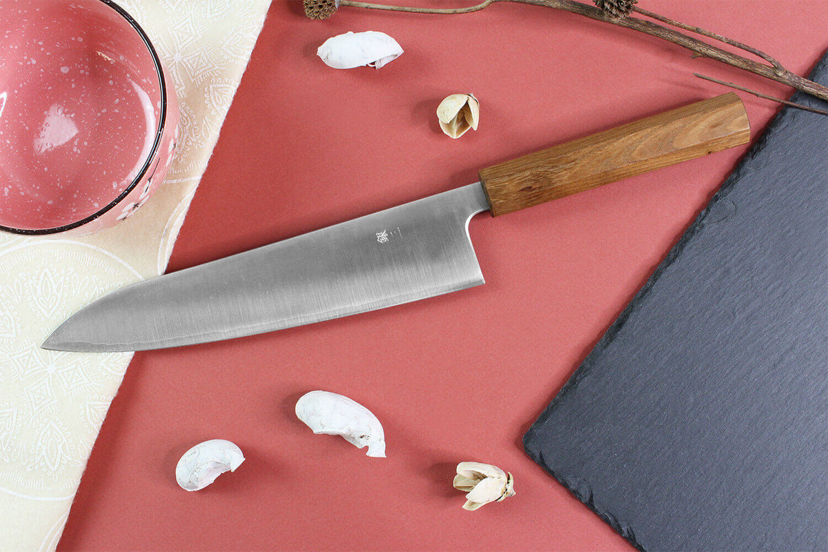 Couteau de chef japonais artisanal 21cm Migaki G3