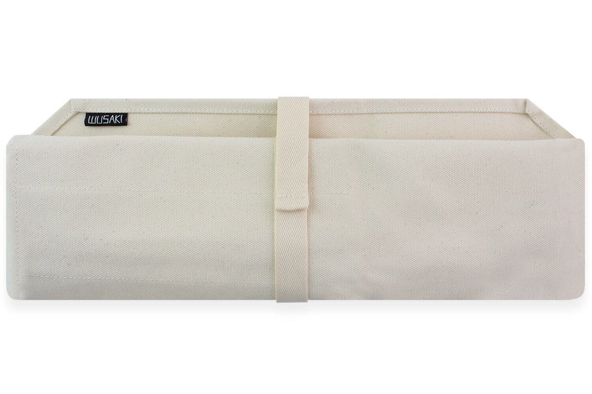 Trousse de cuisinier traditionnelle vide 5 places en toile de coton beige