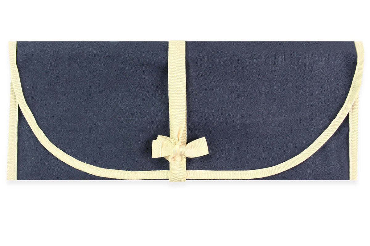 Trousse de cuisinier traditionnelle vide 6 places en toile bleue