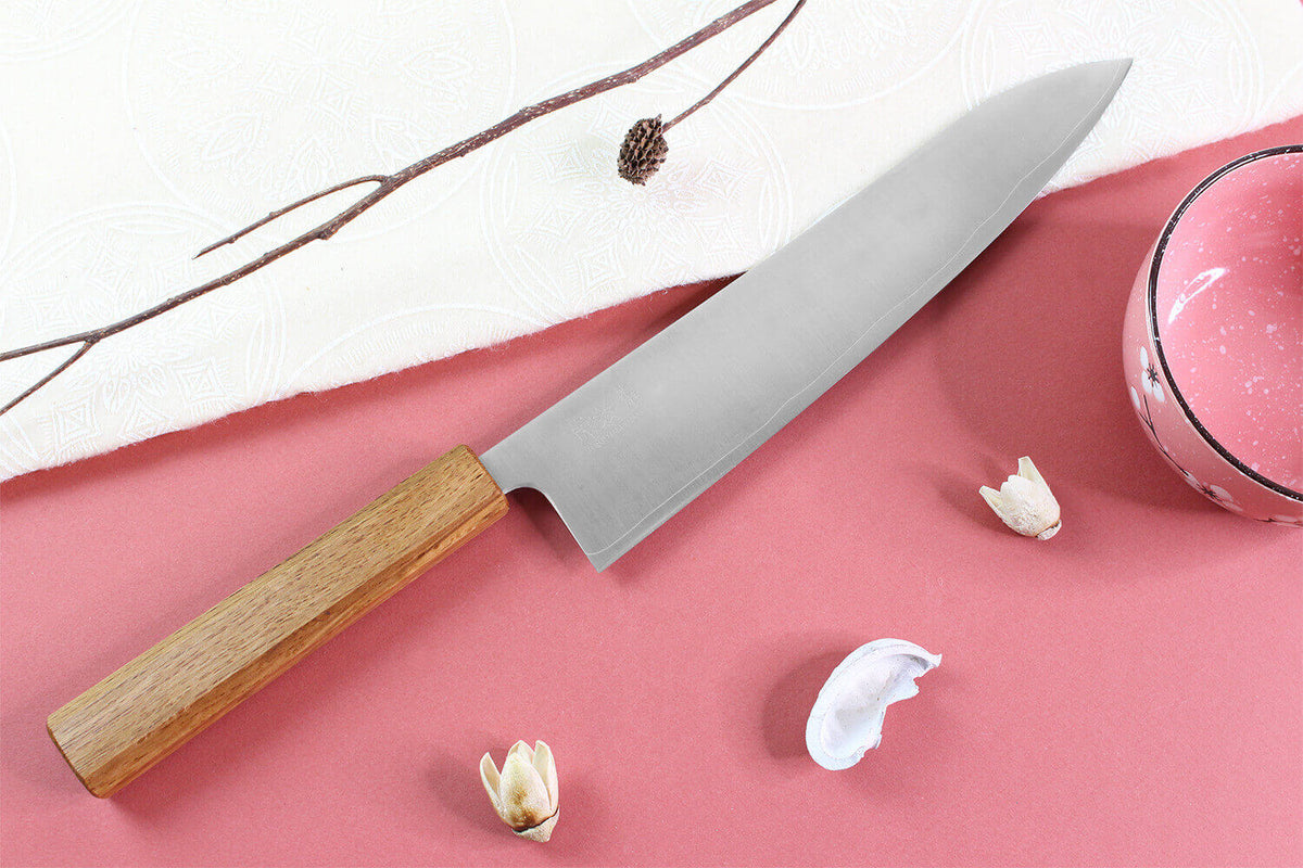 Couteau de chef japonais artisanal 24cm Migaki G3