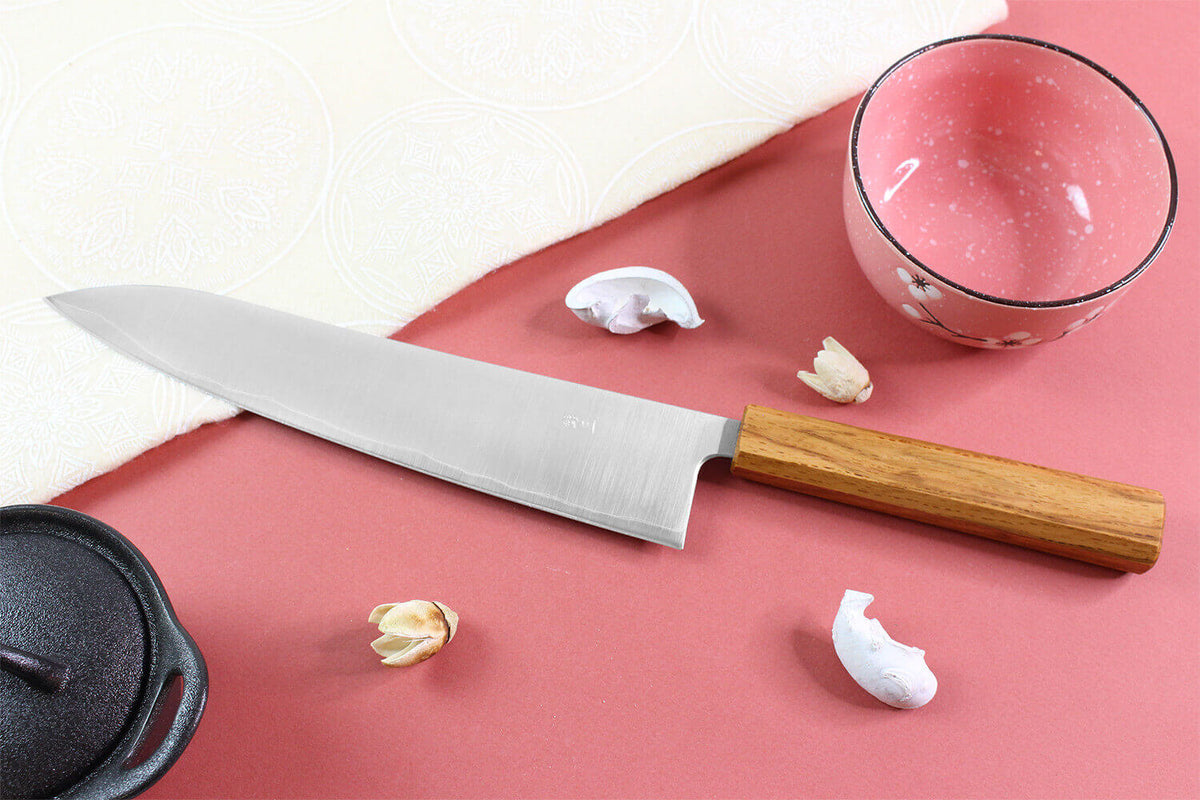 Couteau de chef japonais artisanal 24cm Migaki G3