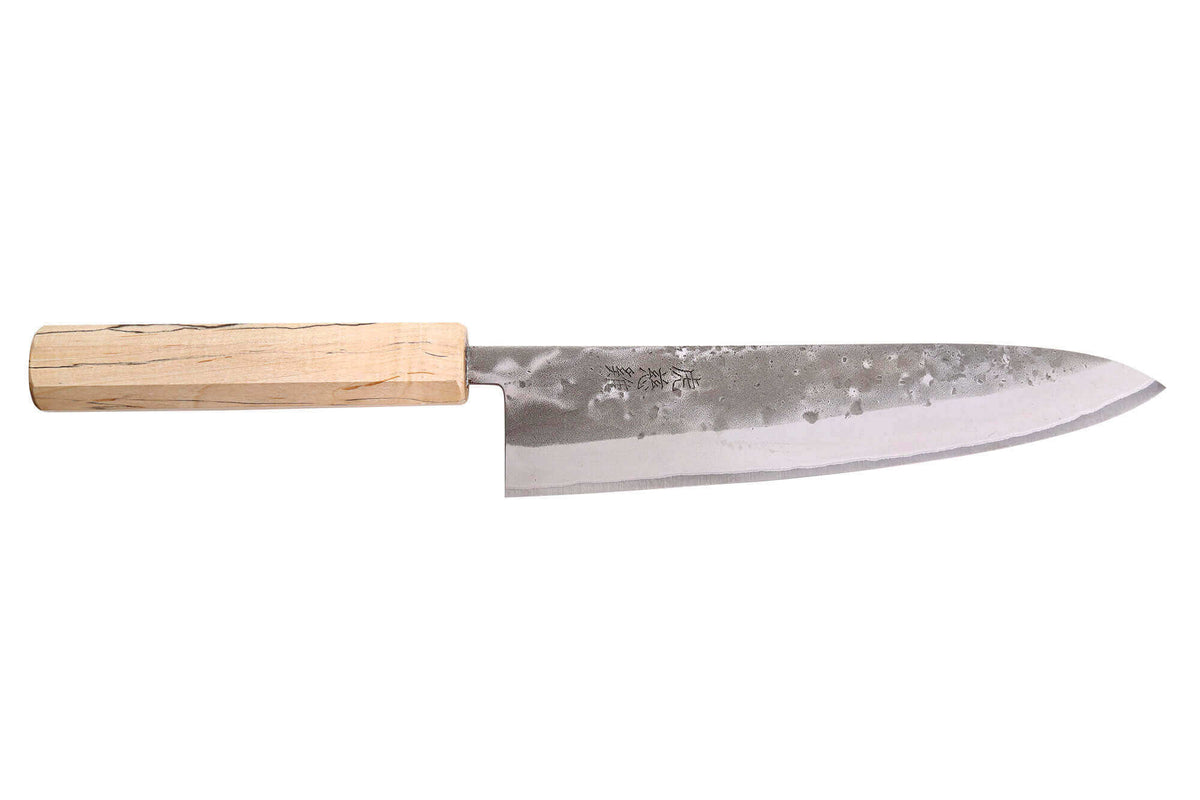 Couteau de chef japonais 21cm Nakata Érable BS2 artisanal