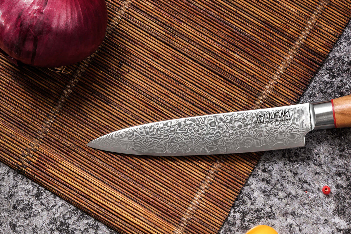 Damascus Knife Wusaki Fujiko 10CR Utility Blade 12cm