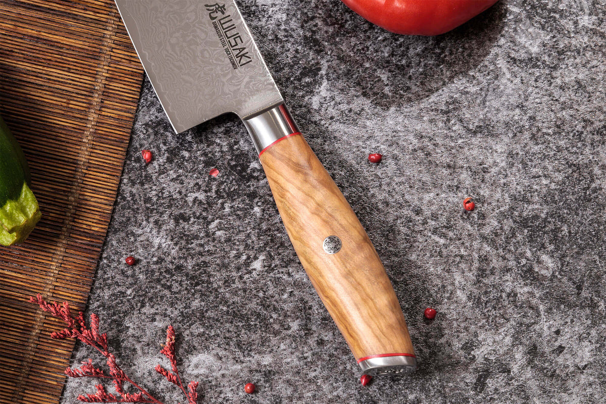 Couteau damas Wusaki Fujiko 10CR chef lame 20cm