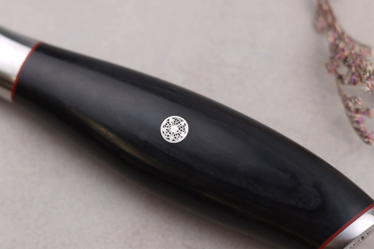 Wusaki Fujiko Black 10CR Nakiri Knife San Mai Blade 17cm