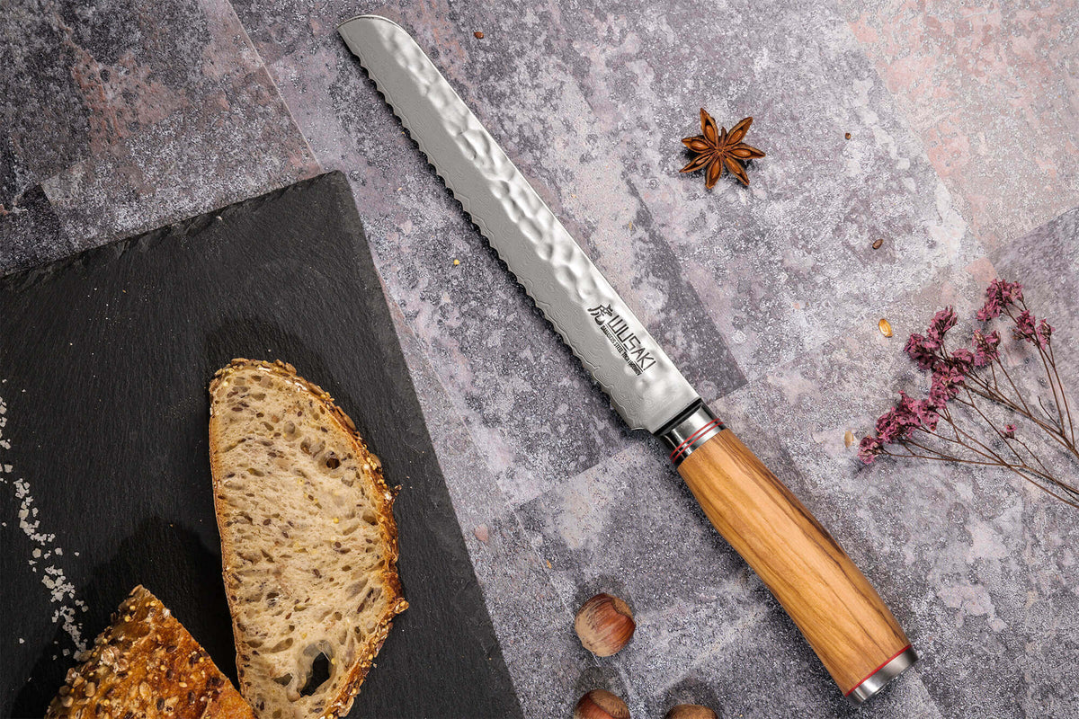Damas Olive 10Cr Bread Knife 20cm