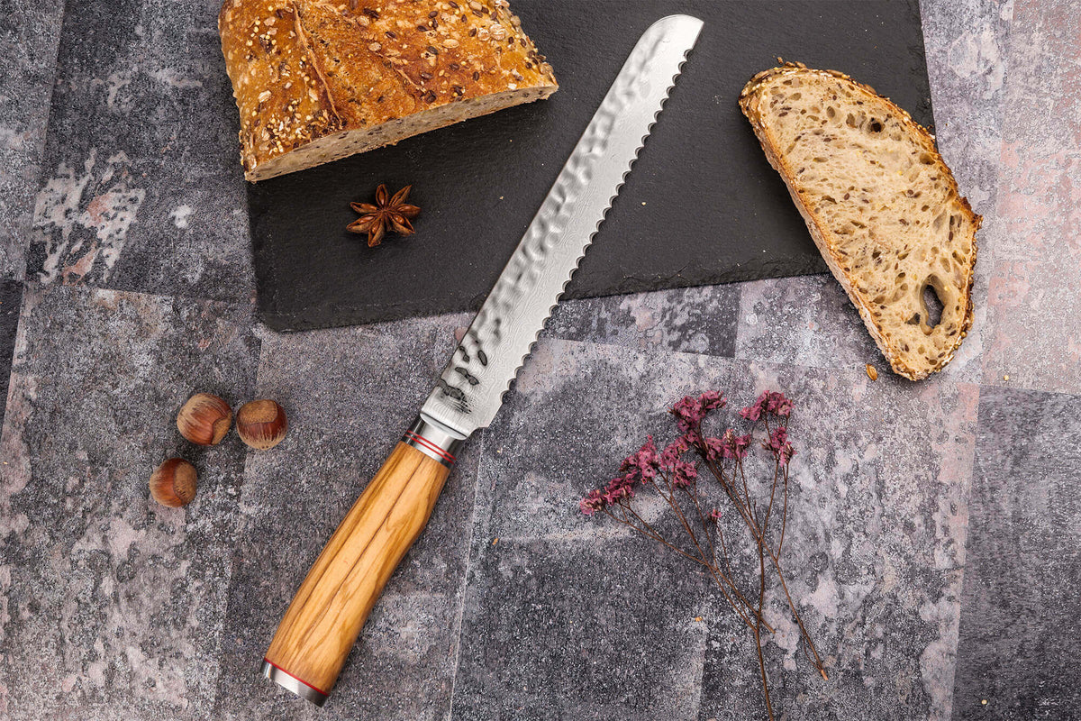 Damas Olive 10Cr Bread Knife 20cm