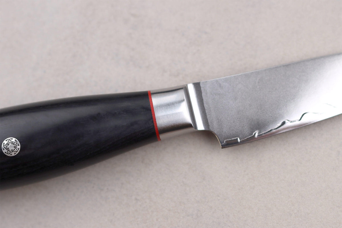 Wusaki Fujiko Black 10CR Paring Knife San Mai Blade 9cm