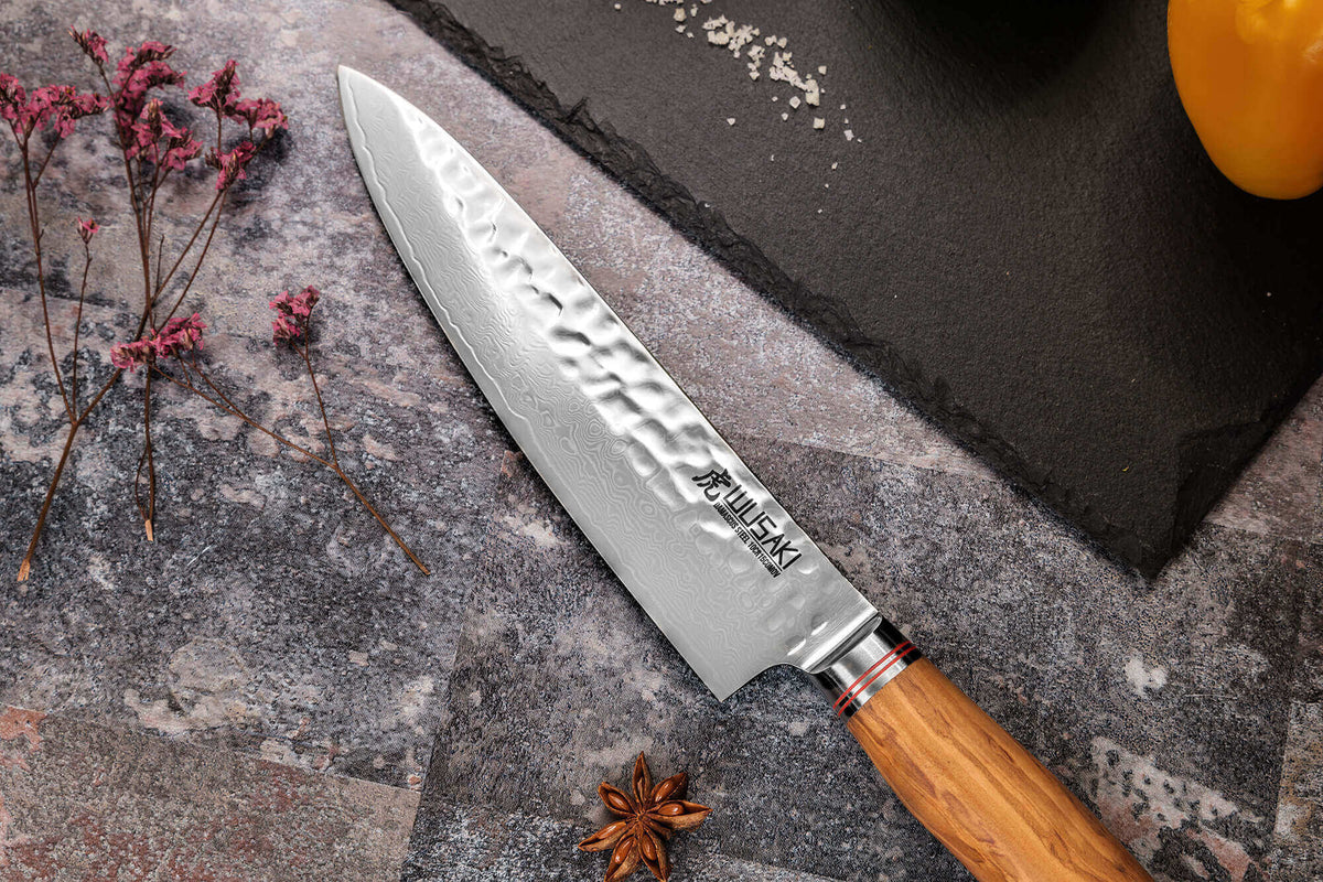 Wusaki Damas Olive 10Cr Knife Case 5 Kitchen Knives