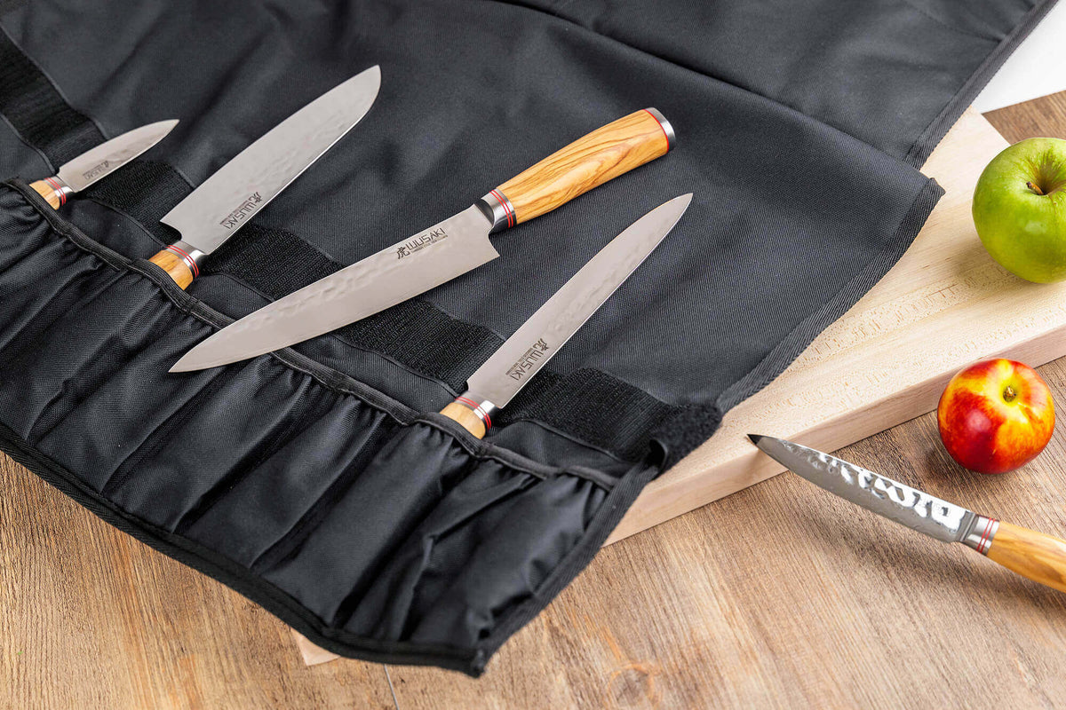 Wusaki Damas Olive 10Cr Knife Case 5 Kitchen Knives