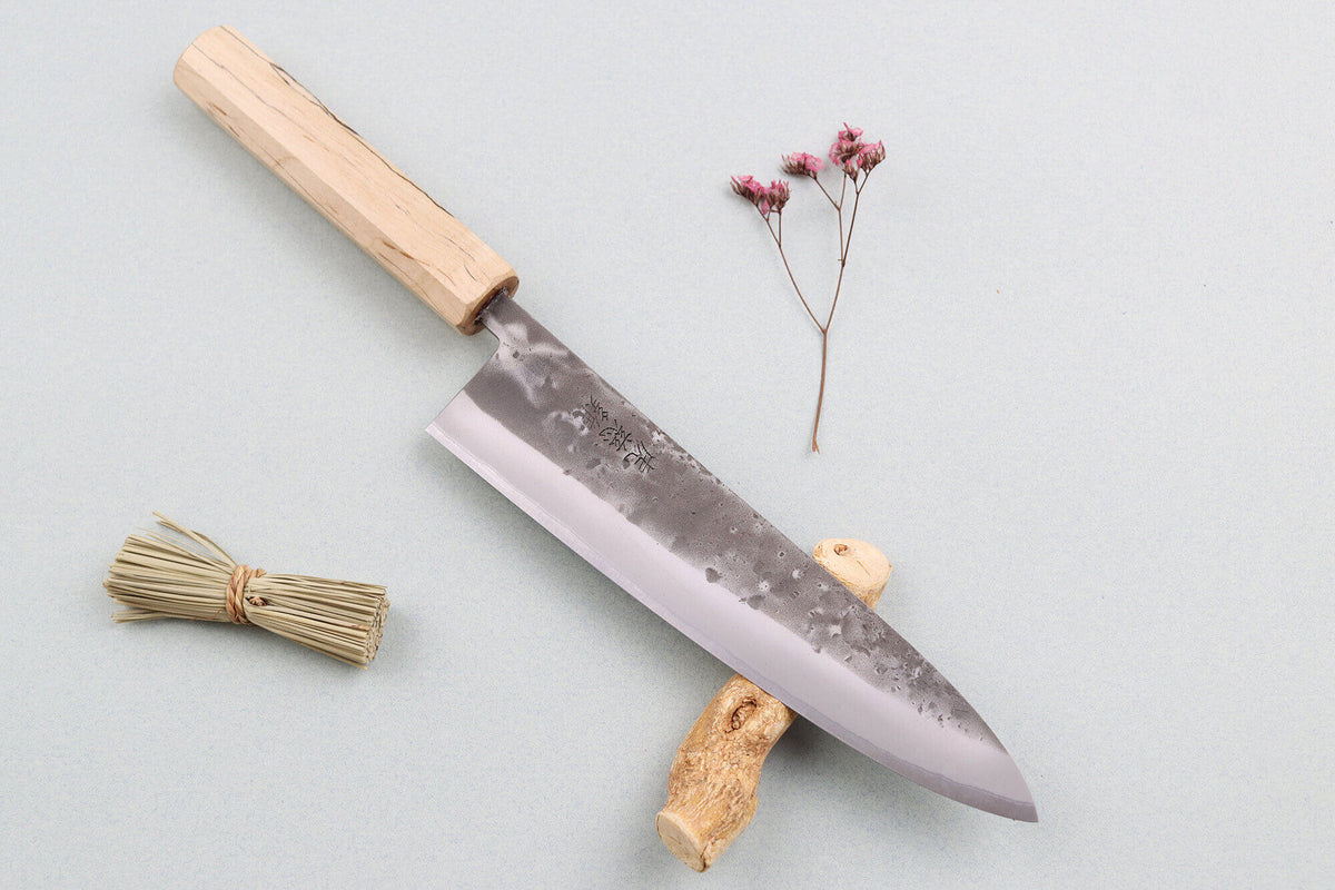 Handcrafted Japanese Chef's Knife 21cm Nakata Maple BS2
