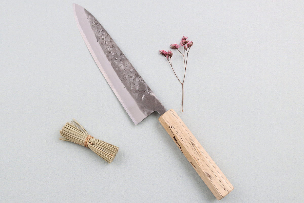 Handcrafted Japanese Chef's Knife 21cm Nakata Maple BS2