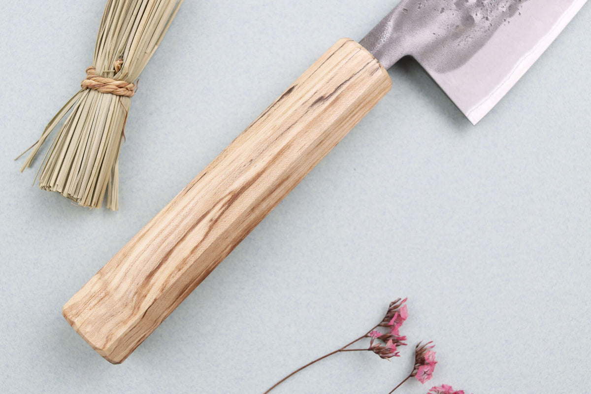 Couteau santoku japonais 16,5cm Nakata Érable BS2 artisanal
