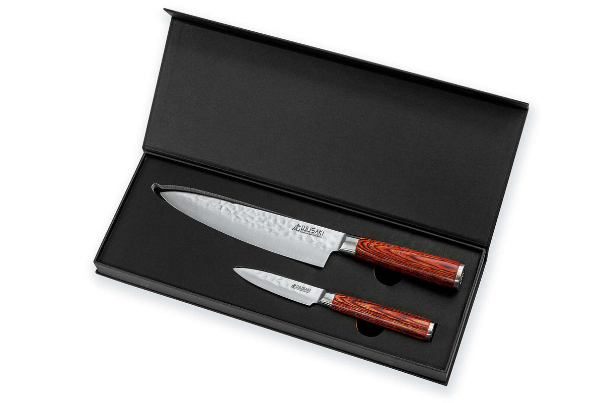 Coffret couteaux Wusaki Pakka X50 1 chef et 1 office