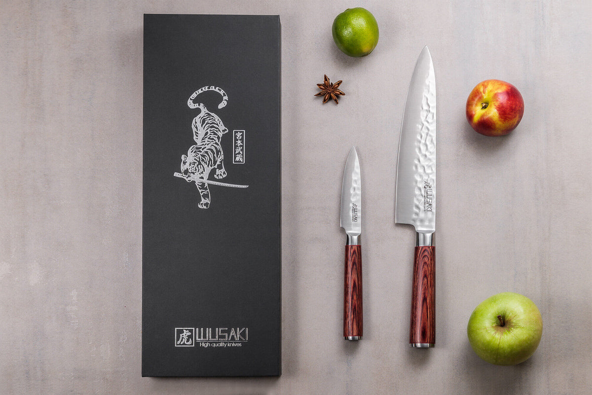 Coffret couteaux Wusaki Pakka X50 1 chef et 1 office
