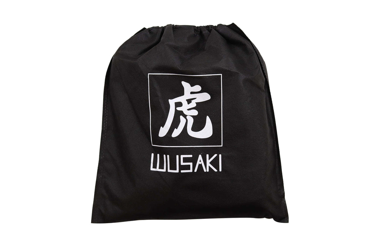 Wusaki Kitchen Apron Black Canvas and Leather