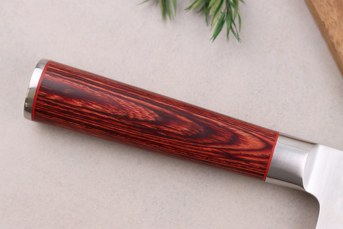 Pakka X50 Santoku Knife with Granton Edge 17cm