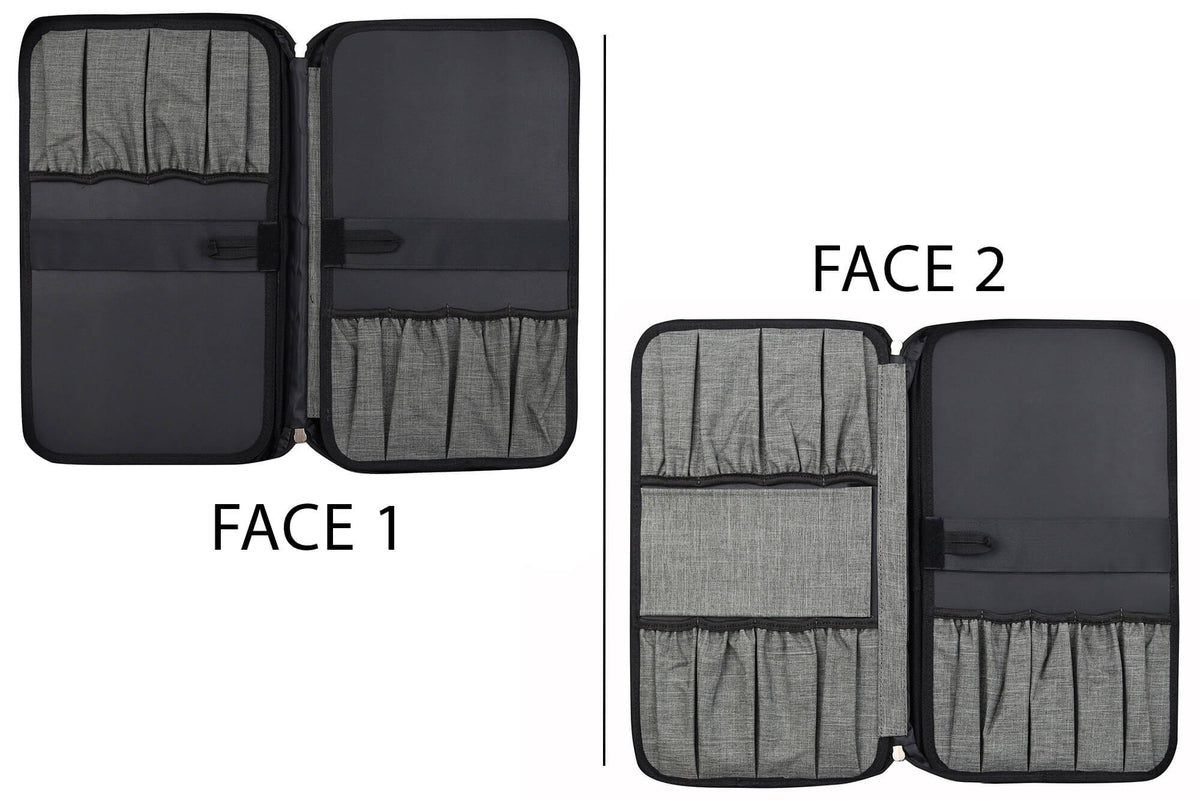 Mallette de cuisine vide Wusaki grise 21 emplacements + 1 grande poche