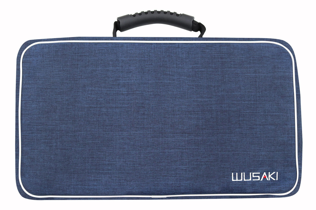 Mallette de cuisine vide Wusaki bleue 21 emplacements + 1 grande poche