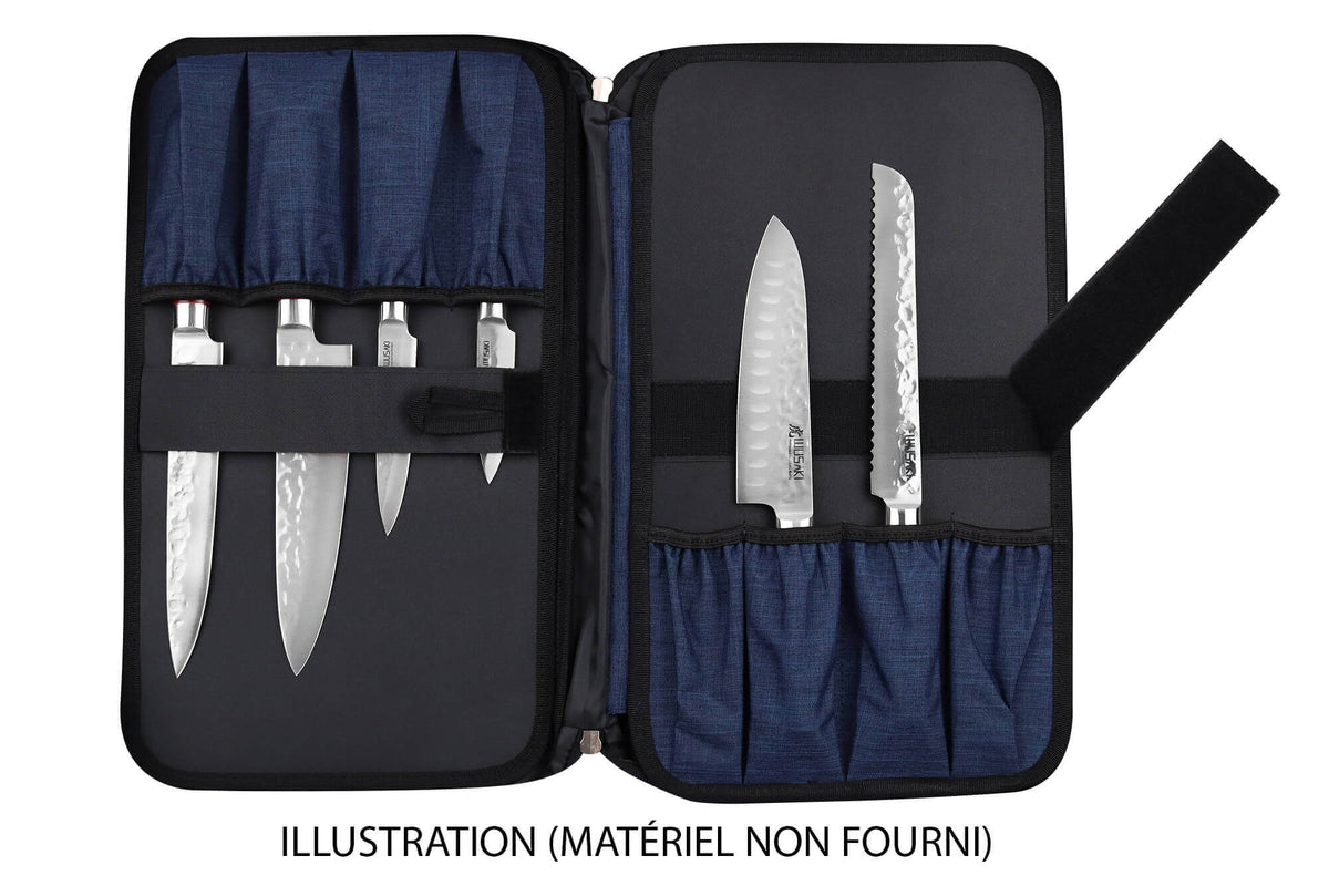 Mallette de cuisine vide Wusaki bleue 21 emplacements + 1 grande poche