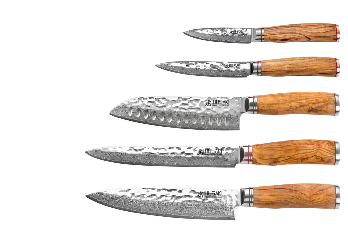 Mallette Wusaki Damas Olive 10Cr 5 couteaux de cuisine